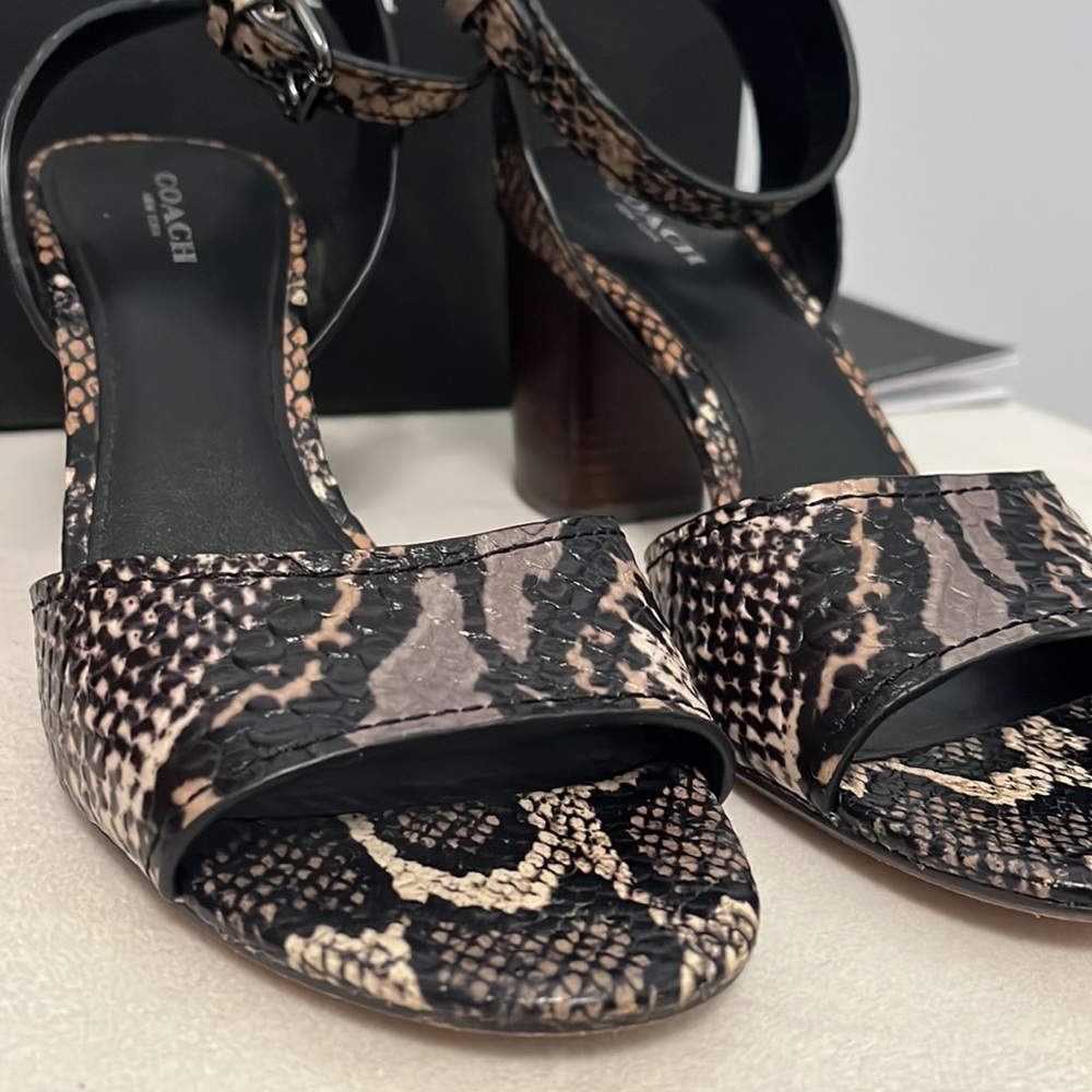 Coach Pipher Python/Anaconda Women’s Chunky Heels - image 6